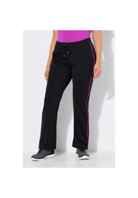 ULLA POPKEN - Damskie Spodnie dresowe spodnie do rehabilitacji z recyklingu. Kolekcja: plus size. Kolor: czarny. Materiał: poliester, elastan, materiał. Sport: joga i pilates #1