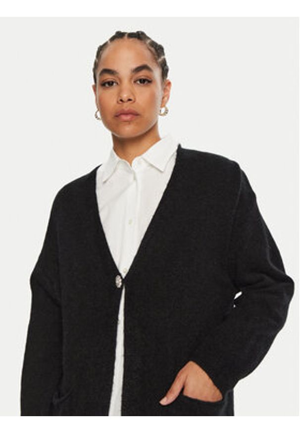 Dixie Kardigan M277K006A Czarny Regular Fit. Kolor: czarny. Materiał: syntetyk