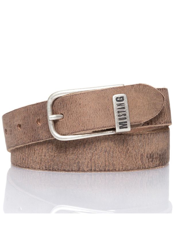 Mustang - MUSTANG PASEK SKÓRZANY MUS-M5002 0611 35mm Ledergürtel (RO2831). Materiał: skóra. Wzór: paski. Styl: klasyczny