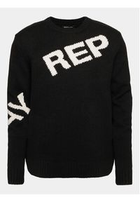 Replay Sweter UK2514.000.G2897J Czarny Regular Fit. Kolor: czarny. Materiał: syntetyk #4