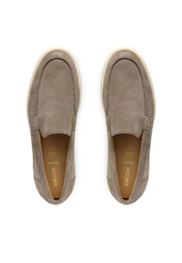Geox Mokasyny U Spherica Ec17 U55LAD 00022 C1018 Szary. Kolor: szary. Materiał: zamsz, skóra