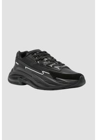 Balmain - BALMAIN Czarne sneakersy Run-row-leather & Nylon. Kolor: czarny. Materiał: nylon. Sport: bieganie #6