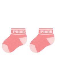 Puma Zestaw 2 par wysokich skarpet dziecięcych Baby Wording Sock 2P 935479 Różowy. Kolor: różowy. Materiał: materiał, bawełna #2