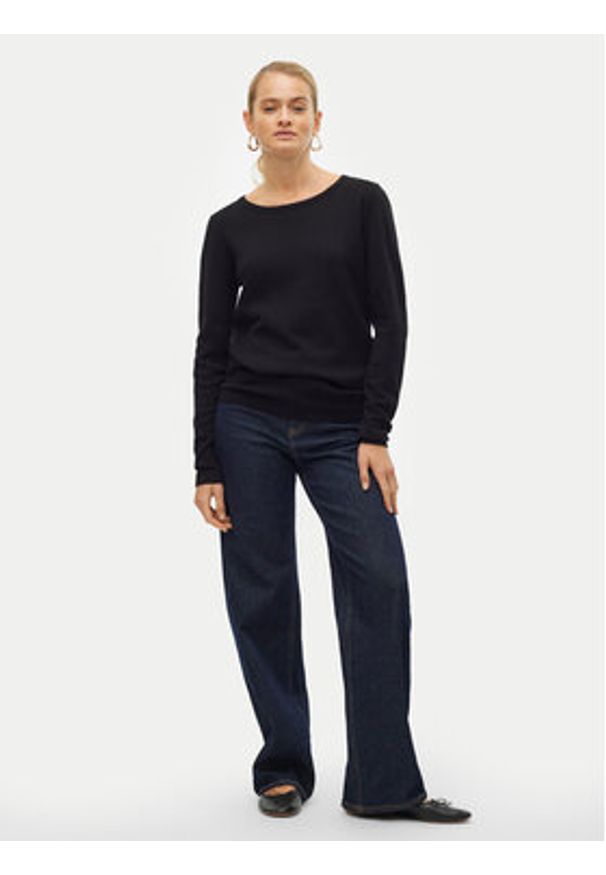 Vero Moda Sweter Care 10136644 Czarny Regular Fit. Kolor: czarny. Materiał: bawełna