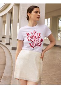 Reserved - Cekinowa spódnica - złamana biel #1