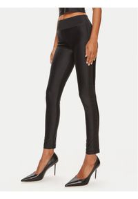 Versace Jeans Couture Legginsy 76HAC114 Czarny Skinny Fit. Kolor: czarny. Materiał: syntetyk