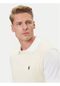 Polo Ralph Lauren Sweter 710979113003 Écru Regular Fit. Typ kołnierza: polo. Materiał: bawełna #5