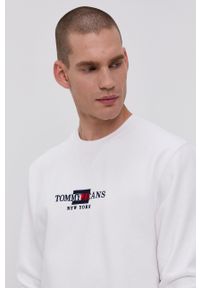 Tommy Jeans Bluza męska kolor biały z aplikacją. Okazja: na co dzień. Kolor: biały. Materiał: bawełna. Wzór: aplikacja. Styl: casual #3