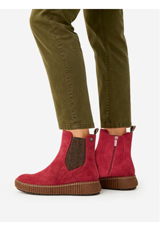 Go Soft Botki CEO-WS5586-07 Czerwony. Kolor: czerwony. Materiał: skóra