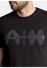 Koszulka męska czarna Armani Exchange 3LZTHK ZJE6Z 1200. Kolor: czarny