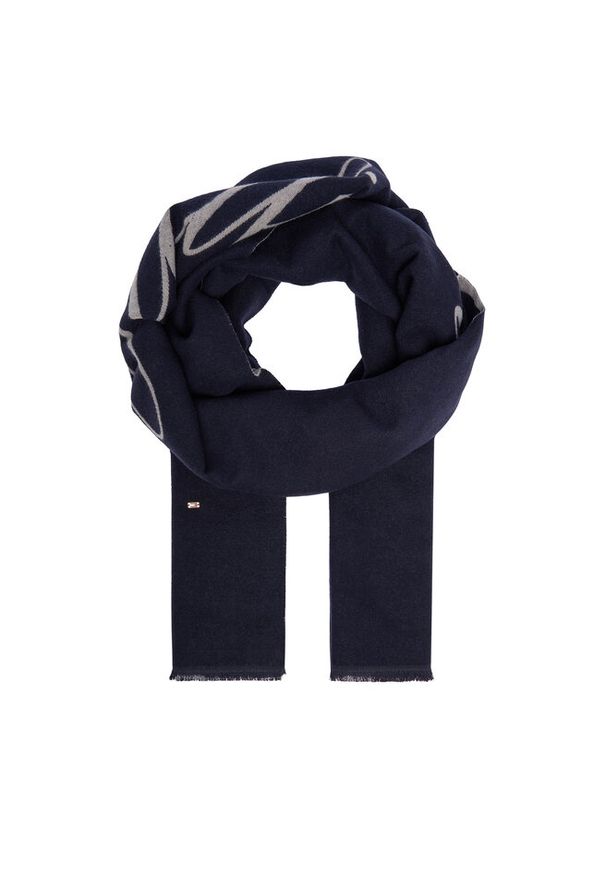 TOMMY HILFIGER - Szalik Tommy Hilfiger. Kolor: niebieski