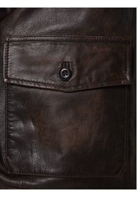 Levi's® Kurtka skórzana Clayton 003AU-0000 Brązowy Regular Fit. Kolor: brązowy. Materiał: skóra #4