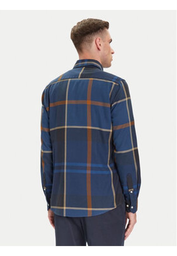 Barbour Koszula Dunoon MSH4980TN54 Granatowy Regular Fit. Kolor: niebieski. Materiał: bawełna