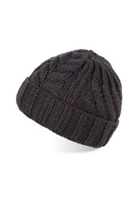 Czapka damska c. szary PAOLO PERUZZI A-05-DGR. Kolor: szary. Materiał: materiał. Wzór: ze splotem. Sezon: zima #1