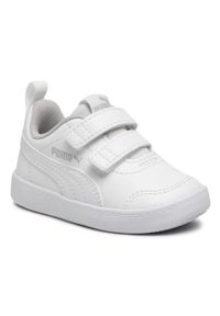 Sneakersy Puma Courtflex V2 V Inf 371544 04 Puma White/Gray Violet. Kolor: biały. Materiał: skóra