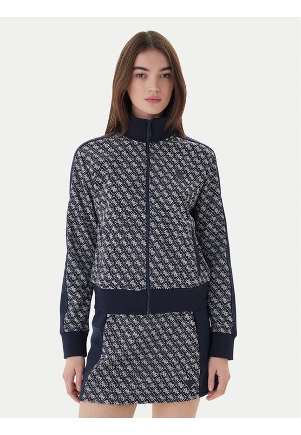 Guess Bluza V6RQ08 K2042 Granatowy Regular Fit. Kolor: niebieski. Materiał: syntetyk