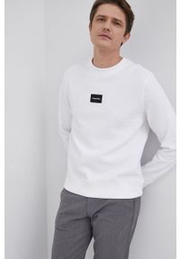 Calvin Klein - Bluza bawełniana. Okazja: na co dzień. Kolor: biały. Materiał: bawełna. Wzór: gładki. Styl: casual #3