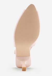 Renee - Różowe Sandały na Szpilce z Wycięciem na Palce i Odkrytą Piętą Zitissa. Zapięcie: sprzączka. Kolor: różowy. Sezon: wiosna. Obcas: na szpilce. Styl: elegancki. Wysokość obcasa: średni #7