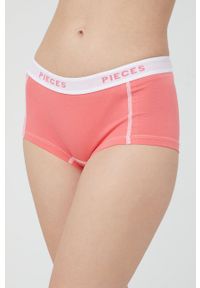 Pieces figi (4-pack) kolor różowy. Kolor: różowy. Materiał: materiał, bawełna