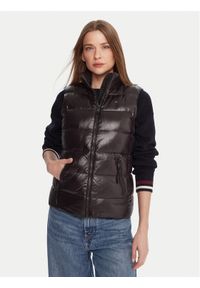 Tommy Jeans Bezrękawnik DW0DW21622 Czarny Slim Fit. Kolor: czarny. Materiał: syntetyk. Długość rękawa: bez rękawów