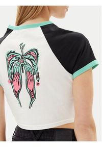 Volcom T-Shirt Alix 2 B3512506 Biały Slim Fit. Kolor: biały. Materiał: bawełna