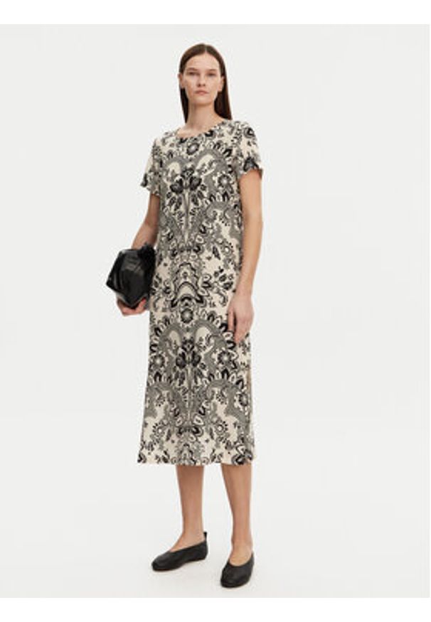 Weekend Max Mara Sukienka codzienna Vela 2515221022 Czarny Regular Fit. Okazja: na co dzień. Kolor: czarny. Materiał: jedwab. Typ sukienki: proste. Styl: casual