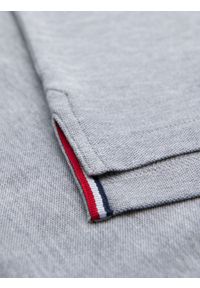 Ombre Clothing - Męska koszulka polo z kolorowymi akcentami – szary melanż V1 OM-POSS-0105 - XXL. Typ kołnierza: polo. Kolor: szary. Materiał: dzianina, bawełna. Wzór: melanż, kolorowy. Styl: klasyczny, sportowy, elegancki #4