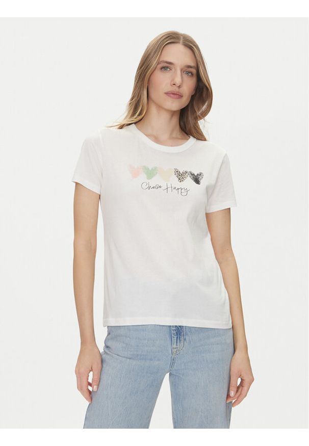 JDY T-Shirt Michigan 15311702 Biały Regular Fit. Kolor: biały. Materiał: bawełna