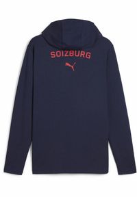 Puma - Męska kurtka z kapturem Casuals FC Red Bull Salzburg PUMA Navy Red Blue. Typ kołnierza: kaptur. Kolor: czerwony, wielokolorowy, niebieski
