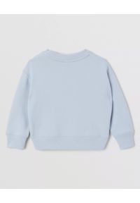 BURBERRY CHILDREN - Niebieska bluza z kolorową aplikacją 0-2 lat. Okazja: na co dzień. Kolor: niebieski. Materiał: bawełna. Długość: długie. Wzór: kolorowy, aplikacja. Sezon: lato. Styl: klasyczny, casual