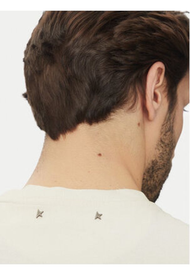 GOLDEN GOOSE T-Shirt GMP01220.P001642 Écru Regular Fit. Materiał: bawełna