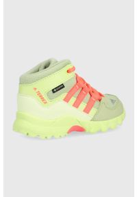 adidas TERREX buty dziecięce Mid GTX I. Nosek buta: okrągły. Zapięcie: sznurówki. Kolor: zielony. Materiał: guma. Technologia: Gore-Tex. Model: Adidas Terrex #2