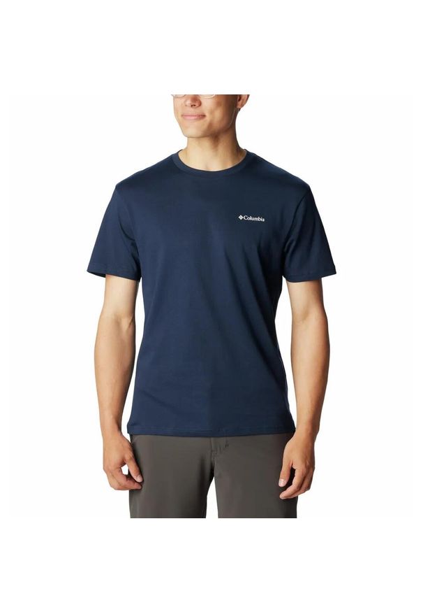 columbia - Koszulka Męska Columbia CSC Basic Logo Short Sleeve T-Shirt. Kolor: niebieski