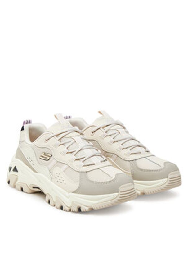 skechers - Skechers Sneakersy D'Lites Hiker 180128/NTMT Beżowy. Kolor: beżowy. Materiał: skóra