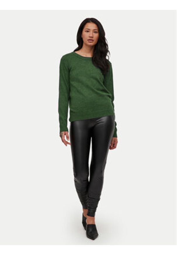 Vila Sweter Ril 14054177 Zielony Regular Fit. Kolor: zielony. Materiał: syntetyk, wiskoza