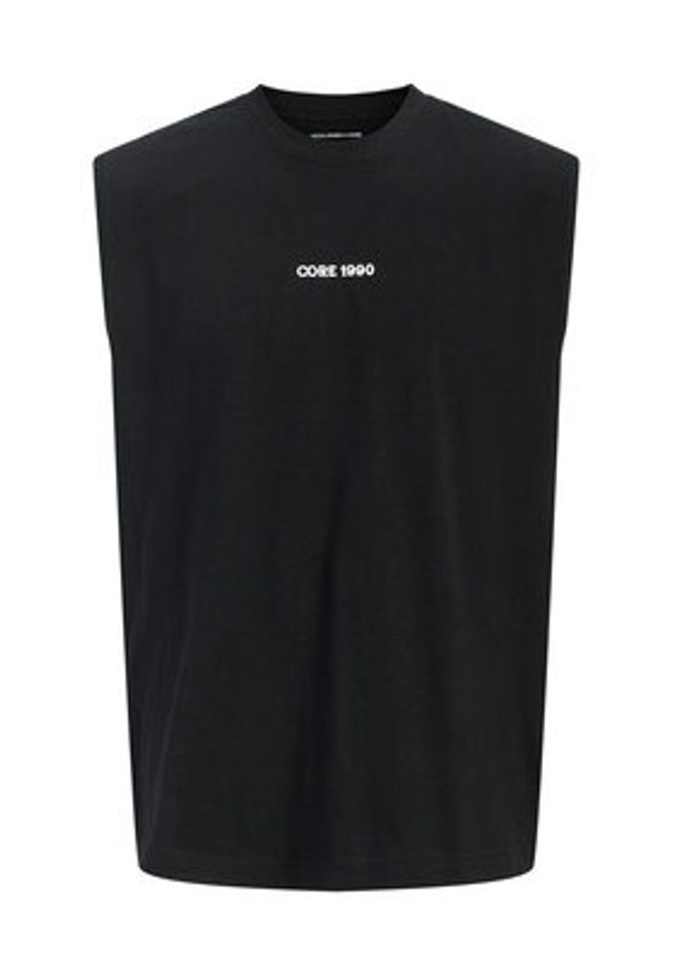 Jack & Jones Tank top Eterna 12295670 Czarny Loose Fit. Kolor: czarny. Materiał: bawełna