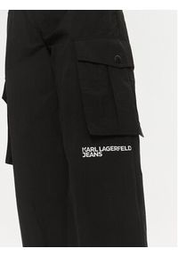 Karl Lagerfeld Jeans Spodnie cargo 240J1002 Czarny Regular Fit. Kolor: czarny. Materiał: syntetyk #3
