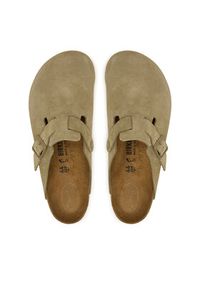 Birkenstock Klapki Boston 1025788 Khaki. Kolor: brązowy. Materiał: zamsz, skóra #5