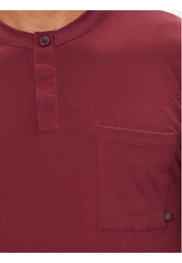 United Colors of Benetton - United Colors Of Benetton Piżama 3VD04P02W Bordowy Regular Fit. Kolor: czerwony. Materiał: bawełna