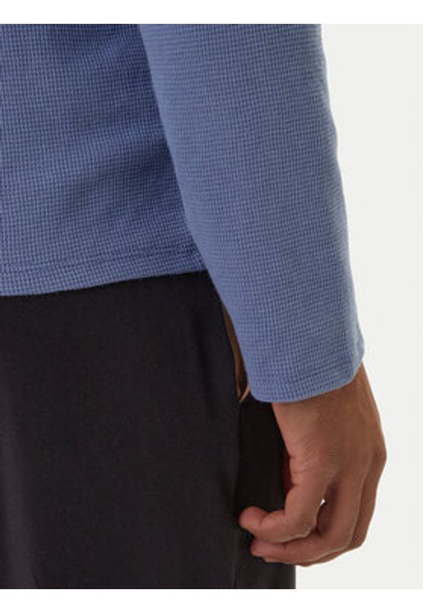 BOSS Bluza Waffle 50535885 Błękitny Regular Fit. Kolor: niebieski. Materiał: bawełna