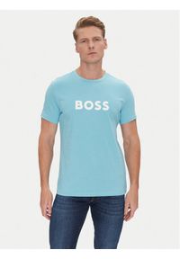 BOSS T-Shirt 50491706 Niebieski Regular Fit. Kolor: niebieski. Materiał: bawełna