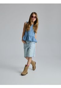 Reserved - Jeansowe szorty bermudy - niebieski. Kolor: niebieski. Materiał: jeans