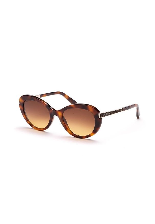 Swarovski Okulary przeciwsłoneczne damskie kolor brązowy. Kształt: okrągłe. Kolor: brązowy