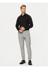 Calvin Klein Koszula Poplin Stretch Regular Shirt K10K109509 Czarny Slim Fit. Kolor: czarny. Materiał: bawełna