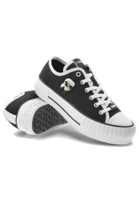 Czarne Trampki Karl Lagerfeld Buty Sportowe Premium. Okazja: na co dzień. Zapięcie: sznurówki. Kolor: czarny. Materiał: guma. Styl: sportowy #6