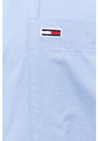 Tommy Jeans koszula bawełniana męska kolor niebieski relaxed z kołnierzykiem button-down. Typ kołnierza: button down. Kolor: niebieski. Materiał: bawełna. Długość rękawa: długi rękaw. Długość: długie #5