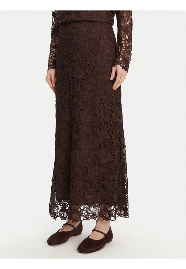 Bruuns Bazaar Spódnica midi Sago Joanelle BBW4518 Czarny Regular Fit. Kolor: czarny. Materiał: syntetyk