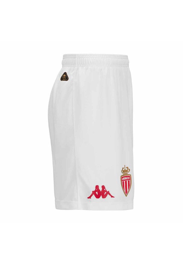 Kappa - Szorty AS Monaco Kombat Ryder Pro 2024/25. Kolor: biały. Sport: piłka nożna