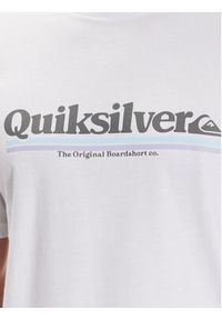 Quiksilver T-Shirt Between The Lines EQYZT07216 Biały Regular Fit. Kolor: biały. Materiał: bawełna