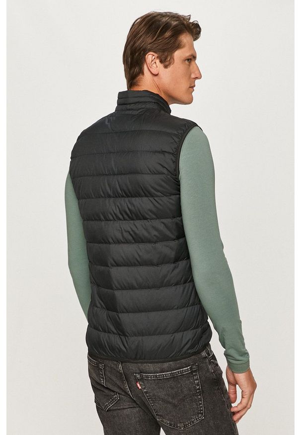 EA7 Emporio Armani - Bezrękawnik puchowy. Okazja: na co dzień. Kolor: niebieski. Materiał: puch. Długość rękawa: bez rękawów. Styl: casual